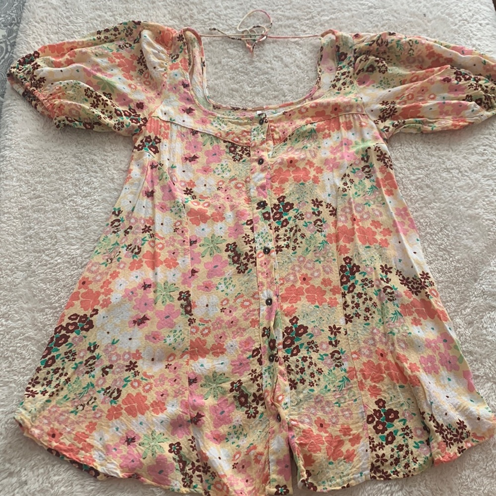 Free People long floral tunic